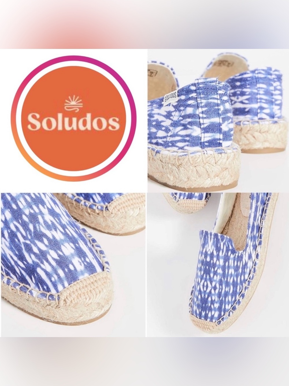 Soludos Shibori Tie Dye Espadrilles